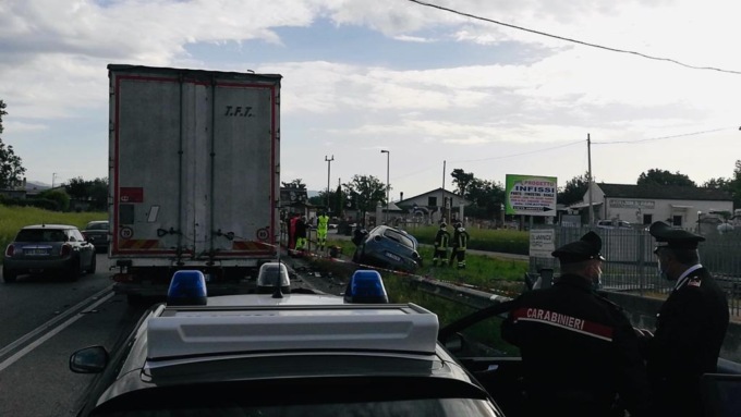 TRAGEDIA SULLA FORMIA-CASSINO, UN MORTO