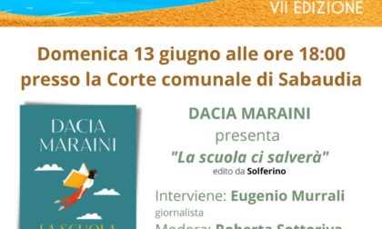 SABAUDIA:DACIA MARAINI APRE LA RASSEGNA "LIBRI DEL PARCO"