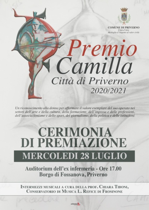 PRIVERNO: DOMANI LA CONSEGNA DEL PREMIO CAMILLA (VIDEO)