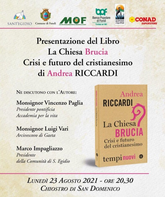 FONDI: “LA CHIESA BRUCIA-CRISI E FUTURO DEL CRISTIANESIMO”, IL LIBRO
