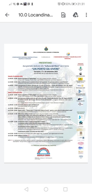TERRACINA: ANMI, “UN PORTO DA VIVERE” (VIDEO)