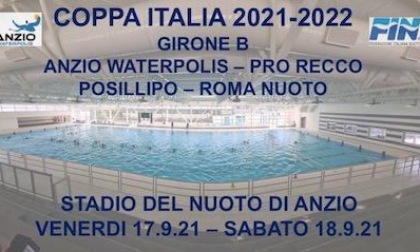 PALLANUOTO A1: COPPA ITALIA, PRELIMINARI AD ANZIO