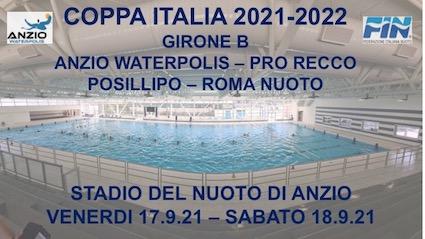 PALLANUOTO A1: COPPA ITALIA, PRELIMINARI AD ANZIO