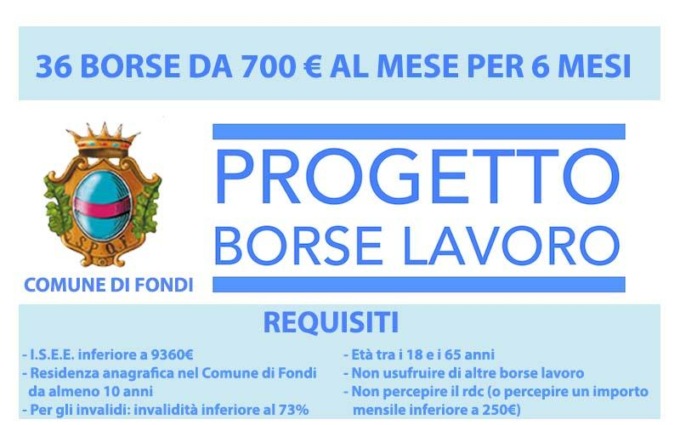 FONDI: SI ASSEGNANO 36 BORSE DI STUDIO
