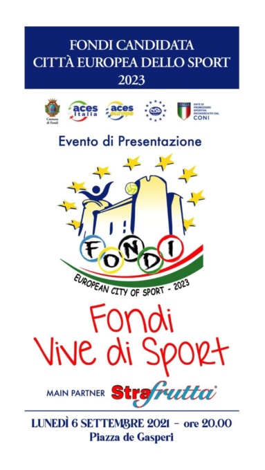 FONDI: EUROPEAN CITY OF SPORT, SI PRESENTA LA CANDIDATURA