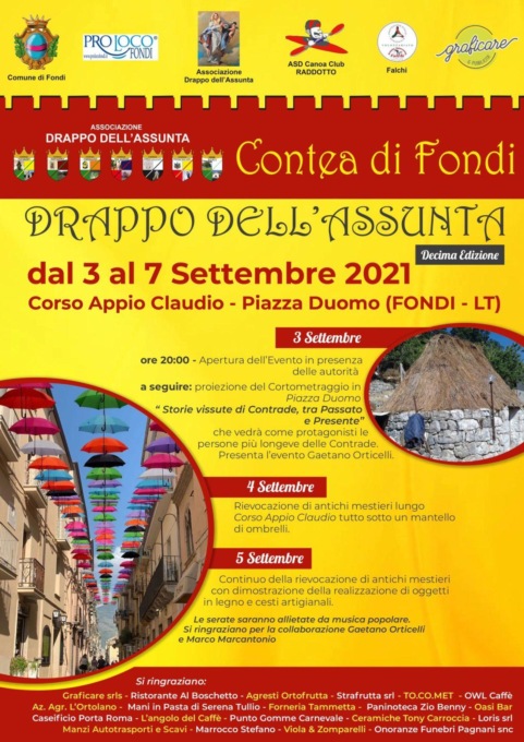 FONDI: DA DOMANI “IL DRAPPO DELL’ASSUNTA”