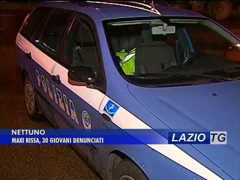 NETTUNO: MAXI RISSA, TRENTA GIOVANI DENUNCIATI