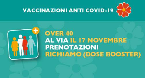 CORONAVIRUS: TERZA DOSE, DA DOMANI LE PRENOTAZIONI PER GLI OVER 40