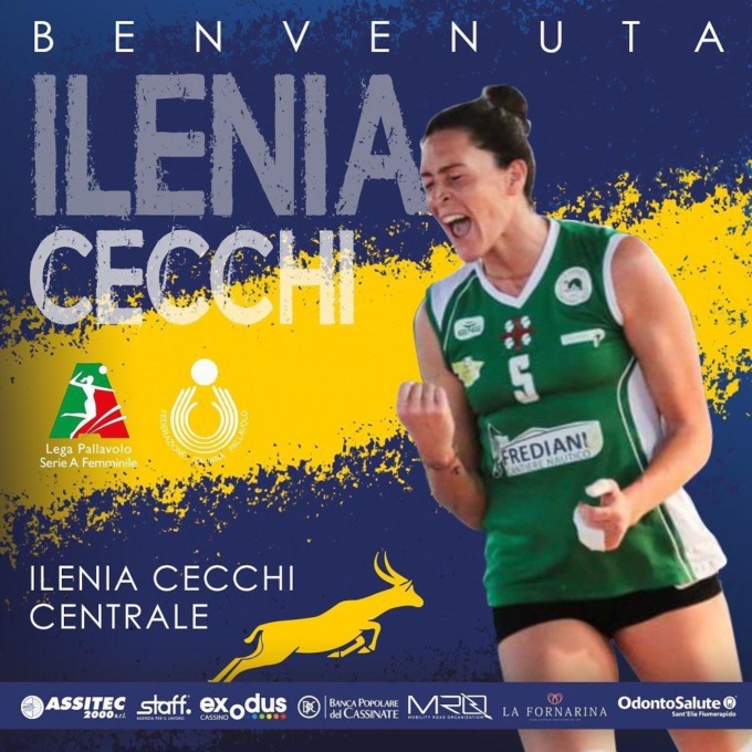 PALLAVOLO A2 FEMMINILE: SANT’ELIA, INGAGGIATA ILENIA CECCHI (VIDEO)