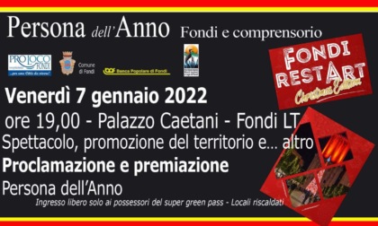 FONDI: "PERSONA DELL'ANNO", DOMANI LA PROCLAMAZIONE DEL VINCITORE