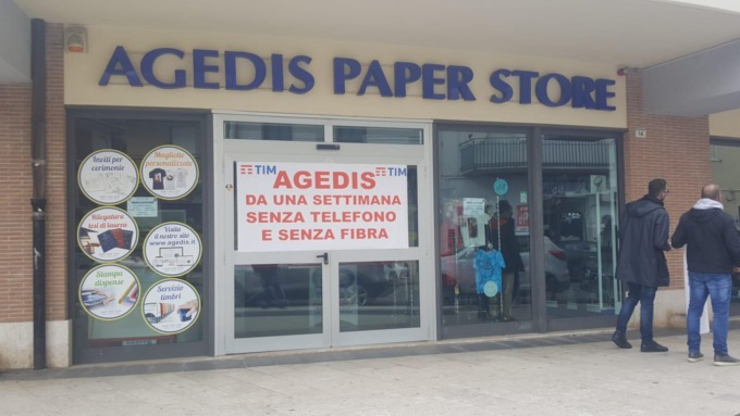 FONDI: AGEDIS, PRODUZIONE FERMA PER GUASTO ALLA LINEA TELEFONICA