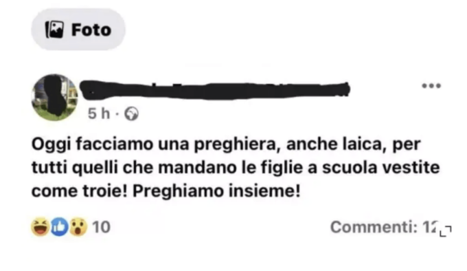 ROMA: FRASI SESSISTE A SCUOLA, È POLEMICA