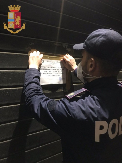ROMA: CONTROLLI ANTI COVID, CHIUSA UNA SALA SLOT ED ELEVATE 13 SANZIONI