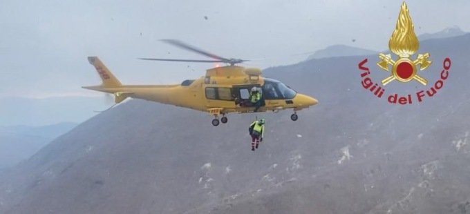 COLLEPARDO (FR): I VIGILI DEL FUOCO SALVANO ESCURSIONISTA
