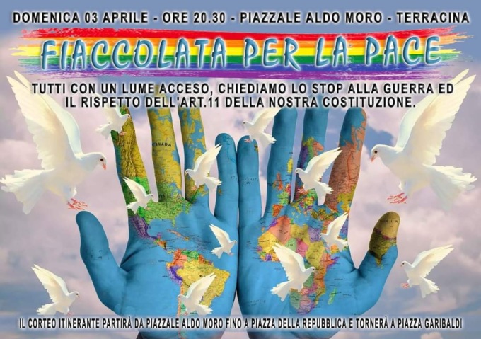 TERRACINA: MARCIA PER LA PCE E UN CONCERTO PER L’UCRAINA.