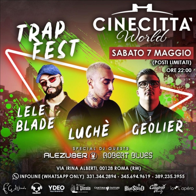 ROMA: A CINECITTA’ WORLD CONCERTI, FESTIVAL E DJ SET