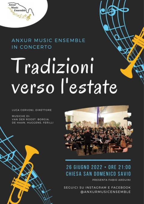 TERRACINA: L’ANXUR MUSIC ENSEMBLE TORNA AD ESIBIRSI