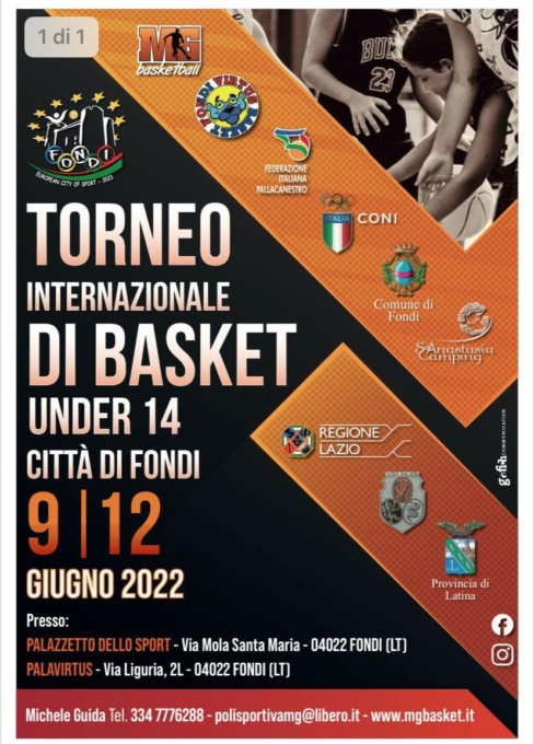 BASKET GIOVANILE: TORNEO A FONDI