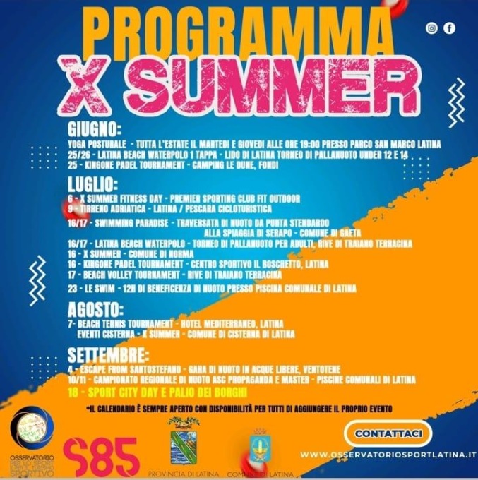 LATINA: X SUMMER, PRESENTATO IL PROGRAMMA