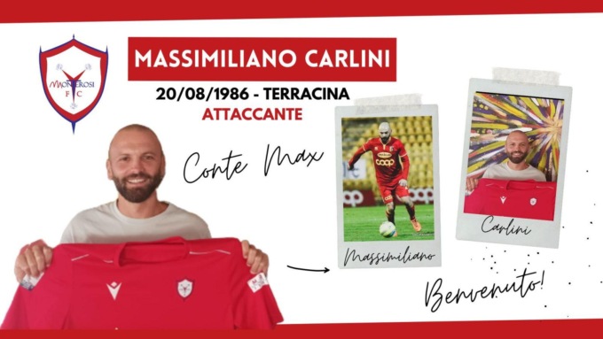 SERIE C: IL TERRACINESE MAX CARLINI APPRODA AL MONTEROSI TUSCIA