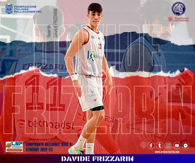 BASKET: SERIE B, DAVIDE FRIZZARIN ALLA BPC VIRTUS CASSINO