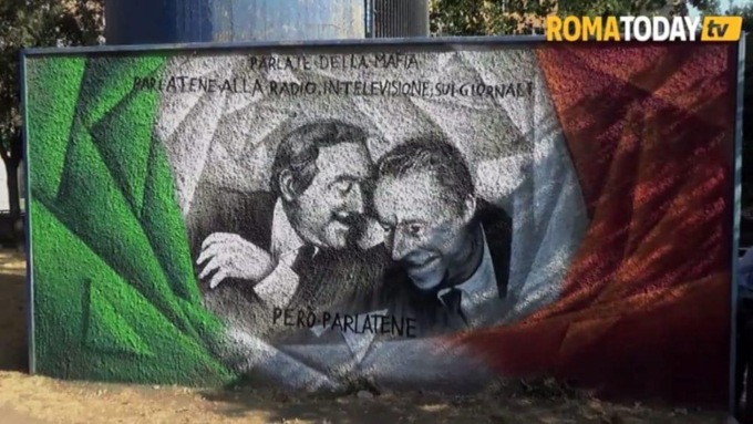 ROMA: PIAZZA BOLOLGNA, GLI ANARCHICI VANDALIZZANO IL MURALE DEDICATO A FALCONE E BORSELLINO
