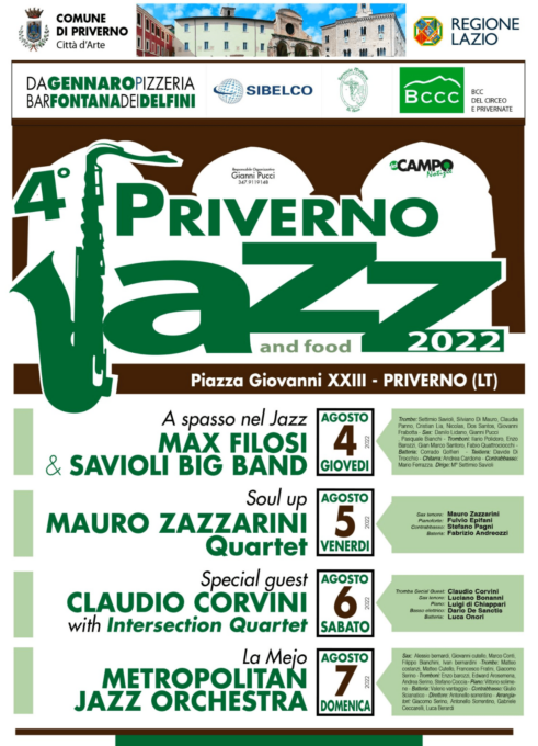 PRIVERNO: DA DOMANI INIZIA IL FESTIVAL JAZZ