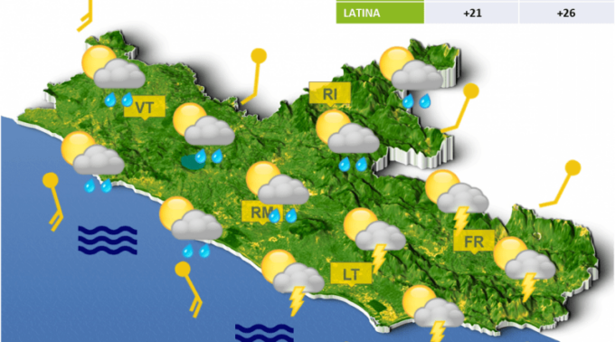 REGIONE: MALTEMPO, PIOGGE E TEMPERATURE IN CALO