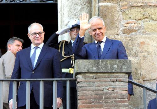 ROMA: IL NEO MINISTRO PIANTEDOSI IN CAMPIDOGLIO