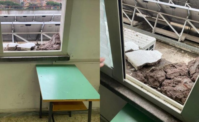 POMEZIA: CROLLA UN MURO DEL LICEO PICASSO, GLI STUDENTI INSORGONO