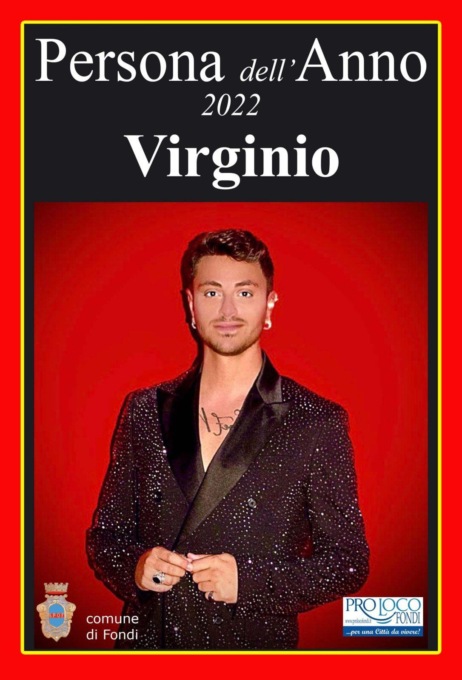 FONDI: IL CANTAUTORE VIRGINIO E’ LA PERSONA DELL’ANNO 2022