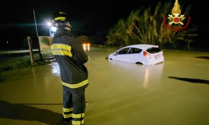 RIETI: MALTEMPO, FRANA SU UN’AUTO