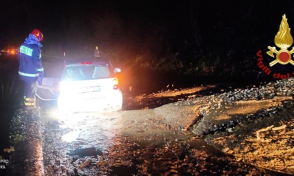 RIETI: MALTEMPO, FRANA SU UN’AUTO