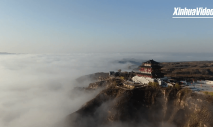 Cina: splendida vista delle nuvole sull'altopiano del Loess