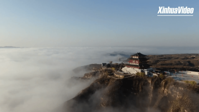 Cina: splendida vista delle nuvole sull’altopiano del Loess