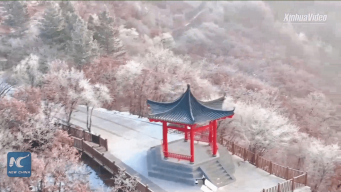 Cina: la brina crea un paese delle meraviglie nella Mongolia Interna