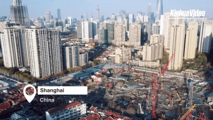 Shanghai: case centenarie nel centro spostate di 200 metri