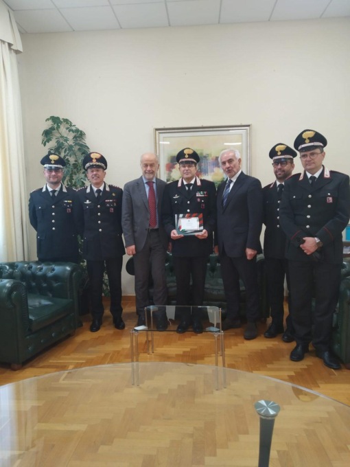 LATINA: CARABINIERI, RICONOSCIMENTO AL LUOGOTENENTE DI MURO