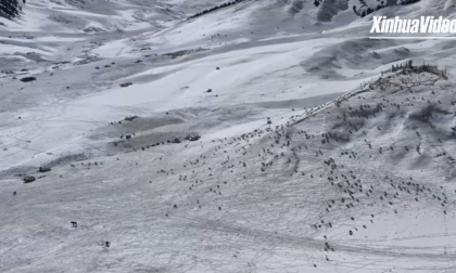 Panorama invernale a Qinghai, nella Cina nord-occidentale