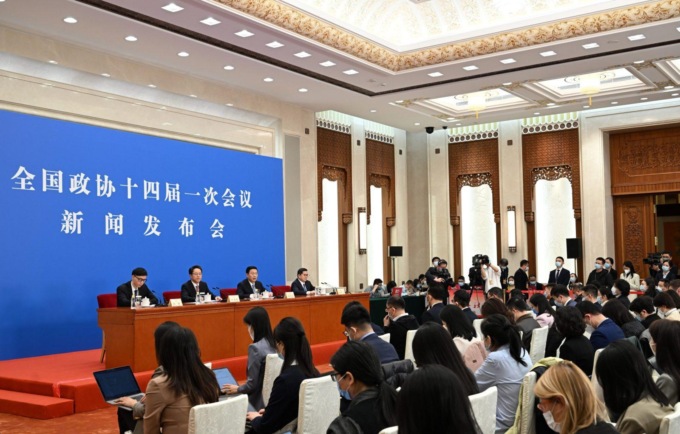 Due Sessioni: conferenza stampa del CPPCC a Pechino (1)