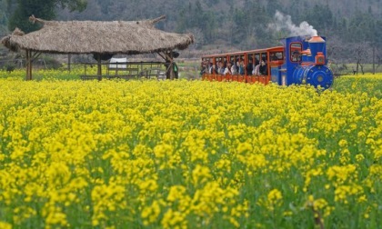 <strong>CINA: TURISTI AMMIRANO PANORAMA PRIMAVERILE NELLO JIANGXI</strong>