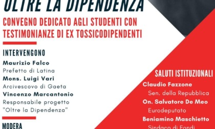 FONDI: "OLTRE LA DIPENDENZA", CONVEGNO CON I RAGAZZI. LA TESTIMONIANZA DI EX TOSSICODIPENDENTI