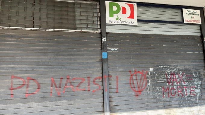 ROMA: SCRITTE CONTRO CIRCOLO PD