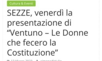 SEZZE: "DONNE E COSTITUZIONE", EVENTO DI SUCCESSO