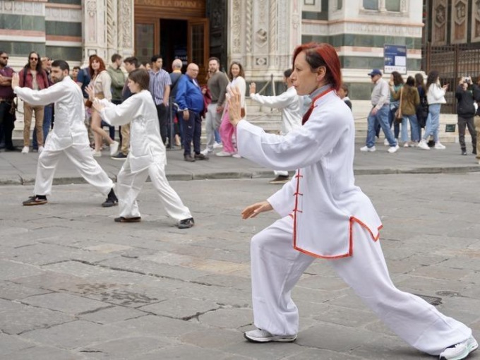 Esibizione di Tai Chi a Firenze