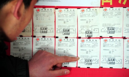 Cina: vendite lotteria in crescita del 62% ad aprile