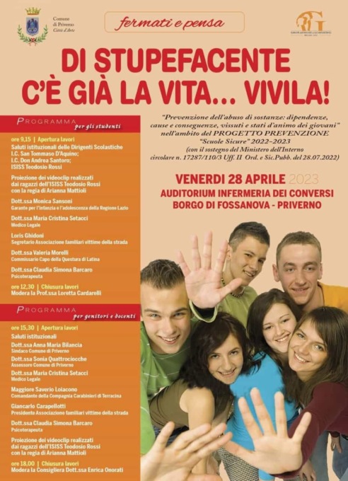 PRIVERNO: CONVEGNO SU SCUOLE SICURE A FOSSANOVA