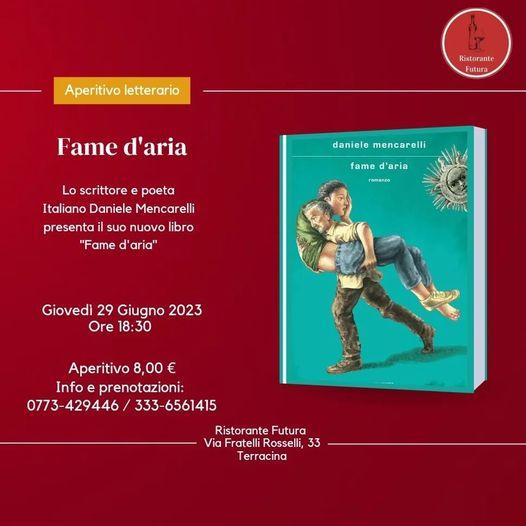 TERRACINA: EDITORIA, DANIELE MENCARELLI PRESENTA “FAME D’ARIA”