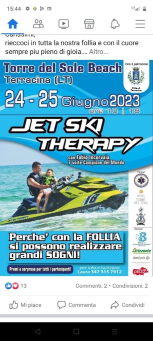 TERRACINA: IL RITORNO DELLA JET SKY TERAPY