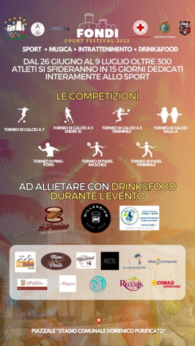 FONDI: INIZIA IL FONDI SPORT FESTIVAL